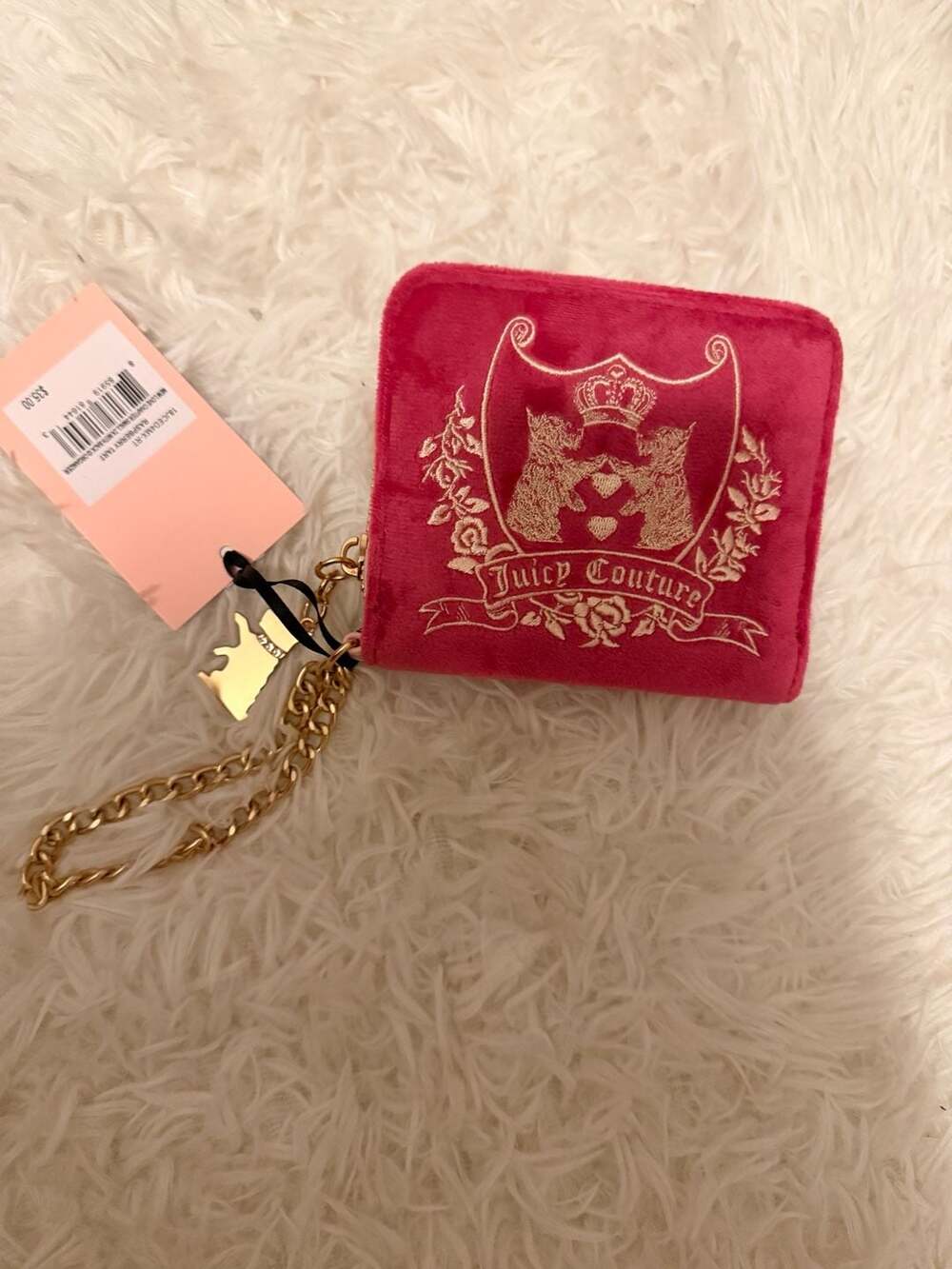 Juicy Couture Raspberry Tart Small Wallet With Back ID Organizer New